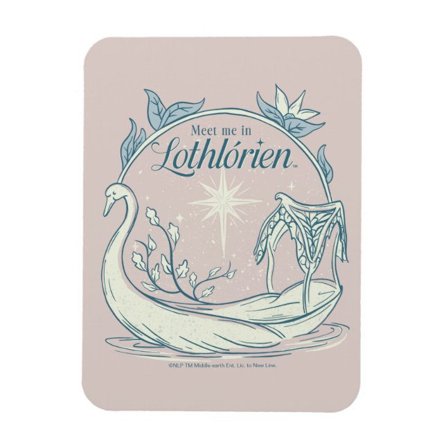Ímã Encontre-me em LOTHLORIEN™ - Barco Cisne (Vertical)