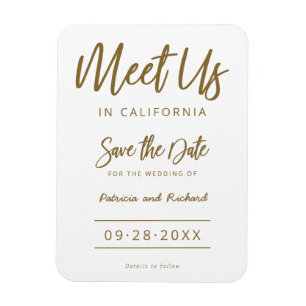 Ímã Encontre-nos no Casamento de Destino Save The Date