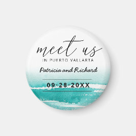 Imã Encontre-Nos No Destino De Casamento, Salve A Data