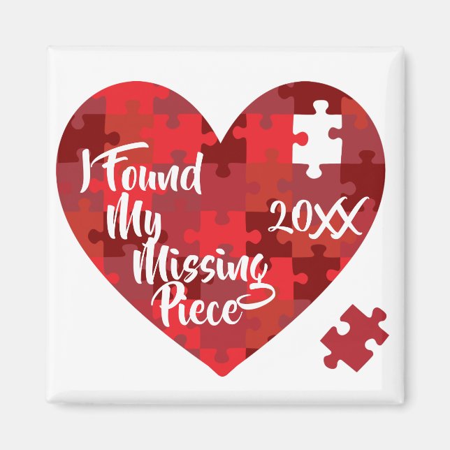 Imã Encontrei Minha Peça Desaparecida - Coração Quebra (Frente)