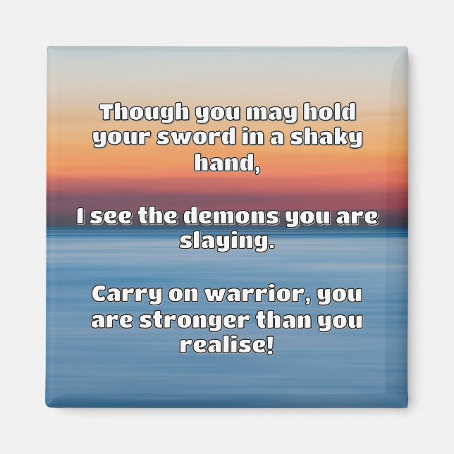 Imã Encorajamento à cotação positiva do Empath Warrior (Frente)