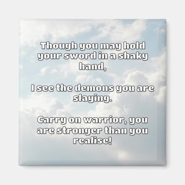 Imã Encorajamento à cotação positiva do Empath Warrior (Frente)