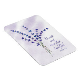 Ímã Encorajamento Cristão Lavanda com Escritura