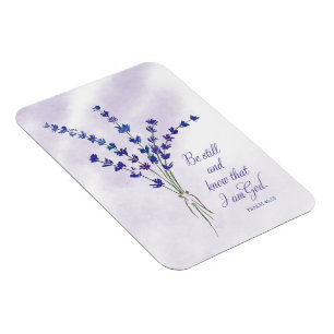Ímã Encorajamento Cristão Lavanda com Escritura