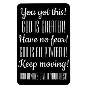 Ímã Encorajamento fé inspiração Deus é maior!