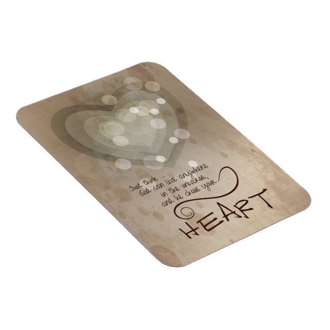 Ímã Encorajamento Religioso do Coração, Grunge (Lado Direito)