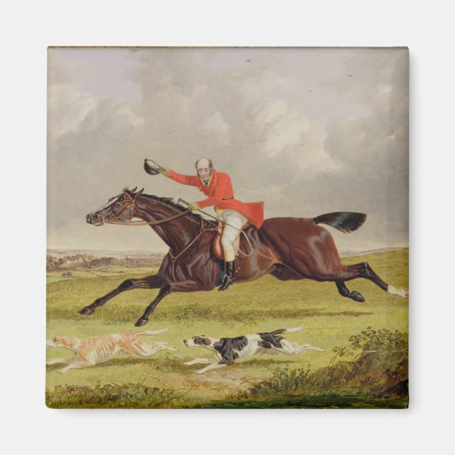 Imã Encorajando Hounds, 1839 (petróleo no painel) (Frente)