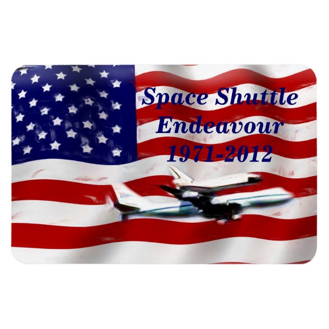 Ímã Endeavor-USA,1971-2012_Premium Flexi Magnet (Horizontal)