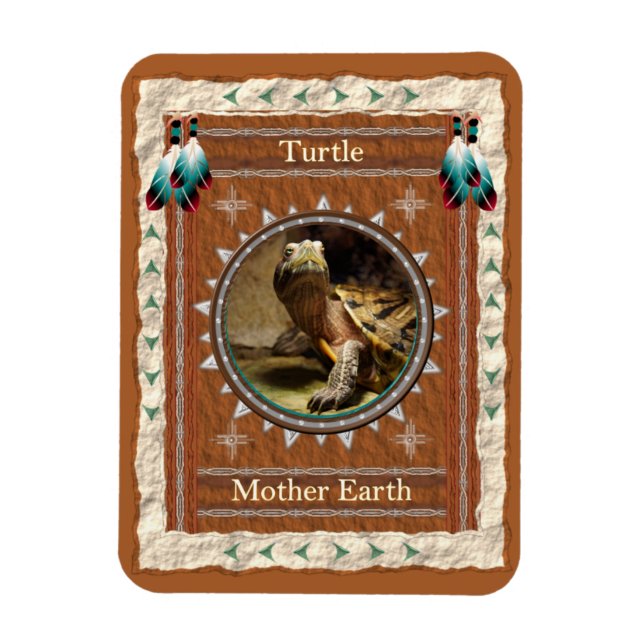 Ímã Energia da Tartaruga Mãe Terra (Vertical)