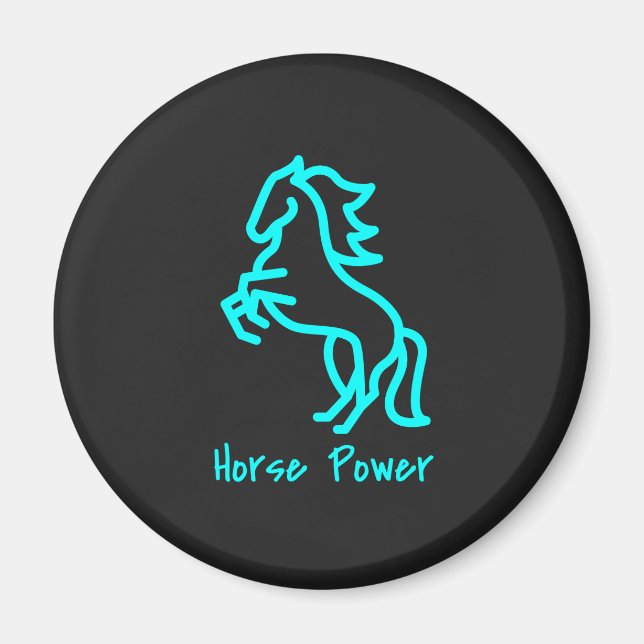 Imã Energia do cavalo em azul (Frente)