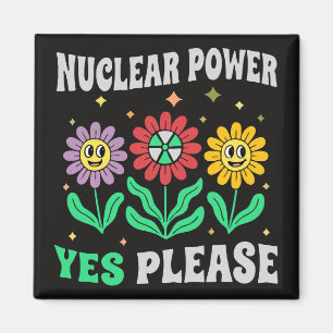 Imã Energia nuclear sim, por favor, flores sorrindo