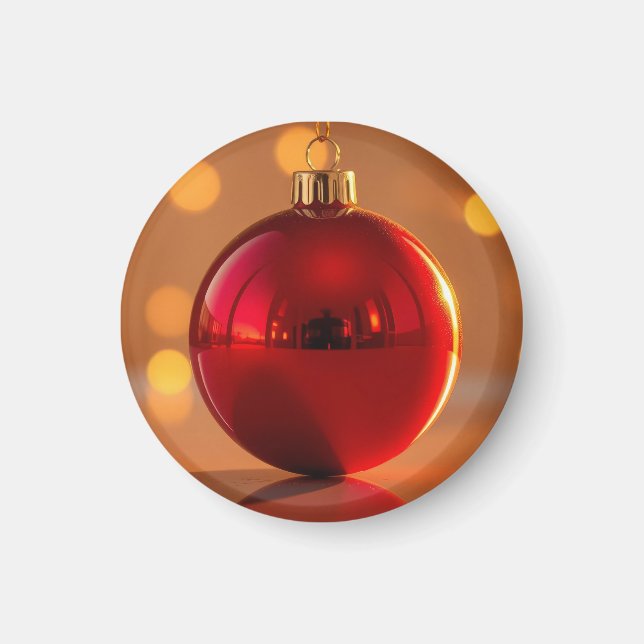 Imã Enfeite de Bola de Natal (Frente)