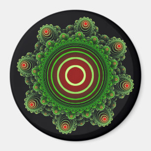 Imã Enfeite de fada verde fractal