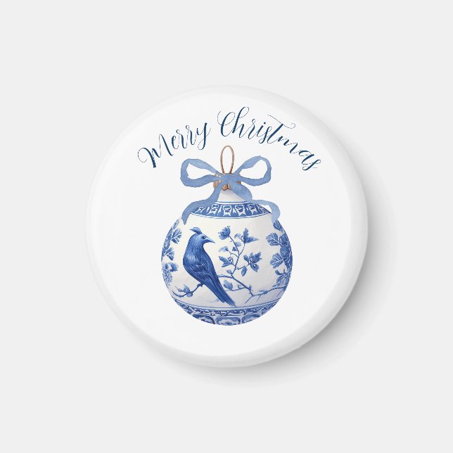 Imã Enfeite de Natal em Chinoiserie (Frente)