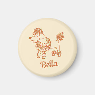 Imã Enfeite de Poodle com Nome Personalizado – Present