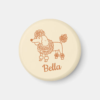 Imã Enfeite de Poodle com Nome Personalizado – Present