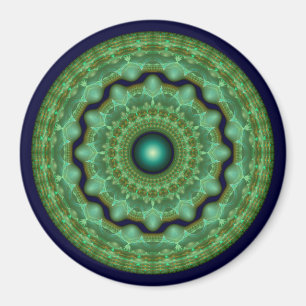Imã Enfeite redondo fractal de fada brilhante