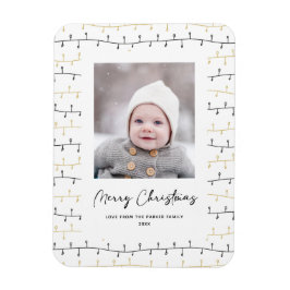 Ímã Enfeites de natal Dourados e divertidos, branco si