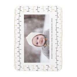 Ímã Enfeites de natal Dourados e divertidos, branco si