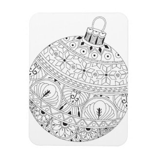 Ímã Enfeites de natal em preto e branco