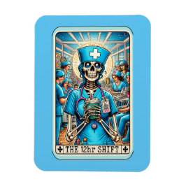 Ímã Enfermeira 12 Horas Turno Tarot Card Magnet