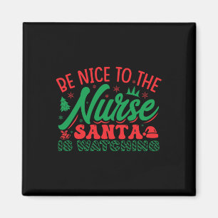 Imã Enfermeira Camisa De Natal Seja Legal Para Os Papa