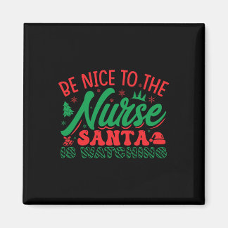 Imã Enfermeira Camisa De Natal Seja Legal Para Os Papa