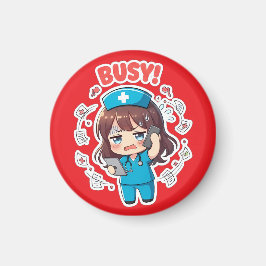 Imã Enfermeira Chibi Original 3.0 - Ocupada