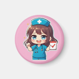 Imã Enfermeira Chibi Original - Vida de Enfermagem