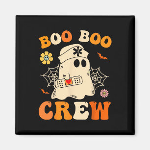 Imã Enfermeira de Boo Camisa Fantasma Retro Halloween