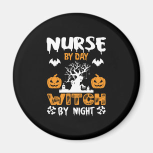 Imã Enfermeira De Halloween Por Bruxa De Dia De Aniver