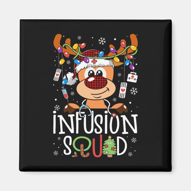 Imã Enfermeira de natal de rena estetoscopia (Frente)