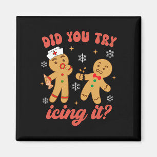 Imã Enfermeira de Natal divertida, Gingerpão Homem Voc