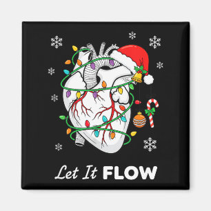 Imã Enfermeira Deixe Fluir Anatomia Coração Natal Card