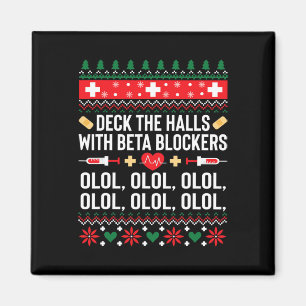 Imã Enfermeira divertida Natal Feia Xmas Dando Present