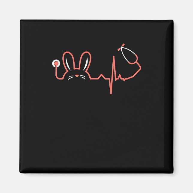 Imã Enfermeira do Stethoscope da Páscoa Dr Rabbit Scru (Frente)