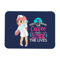 Enfermeira Engraçada Dizendo com Grande Agulha hip