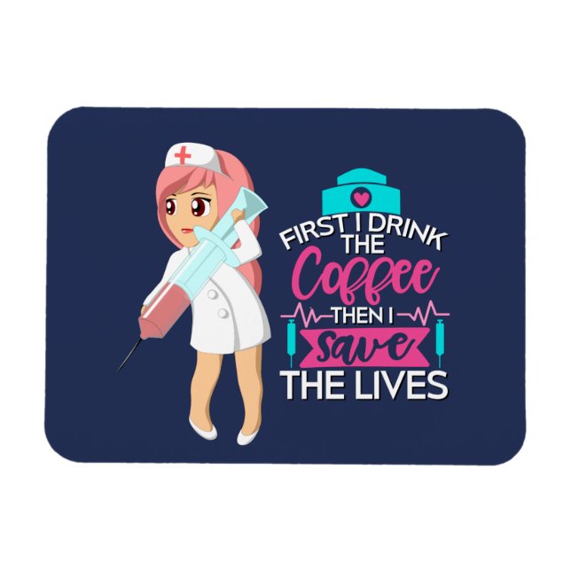 Ímã Enfermeira Engraçada Dizendo com Grande Agulha hip (Horizontal)