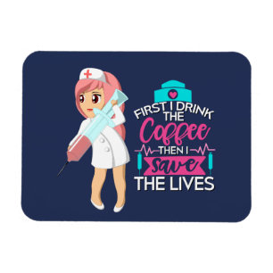 Ímã Enfermeira engraçada que diz com a agulha