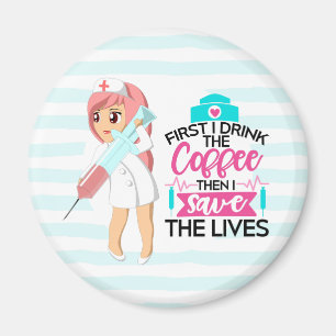 Imã Enfermeira engraçada que diz com a agulha