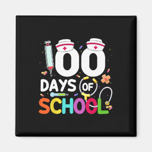 Imã Enfermeira Escolar 100 Dias De Estetoscópio De Amo