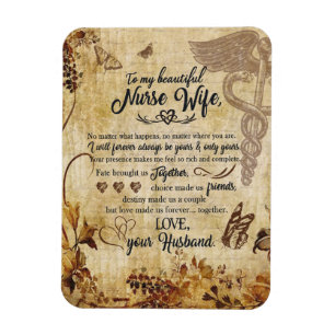 Ímã Enfermeira Esposa Presente Carta À Minha Bela Es
