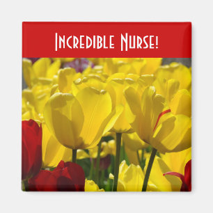 Imã Enfermeira Incrível! ímã presentes Flor de Tulipa 