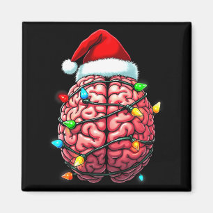 Imã Enfermeira Neuro Natal Chapéu de Papai Noel Neurol
