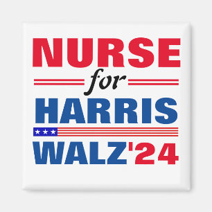 Imã Enfermeira para Harris Walz Red Blue