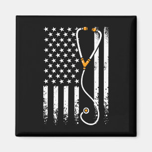 Imã Enfermeira Patriótica de Bandeira Americana Semana