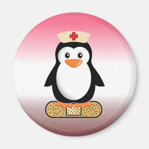 Imã Enfermeira Penguin (com Bandaid)