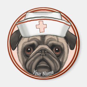 Imã Enfermeira Pug