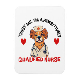 Ímã Enfermeira Qualificada Pawsitivamente
