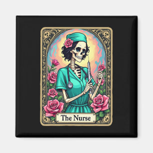 Imã Enfermeira Skeleton Tarot Card Enfermeira Enfermei
